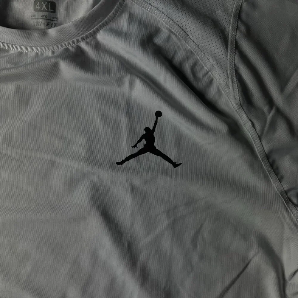 Nike Air Jordan 23 short Sleeve White Shirt Dri Fit 4XL